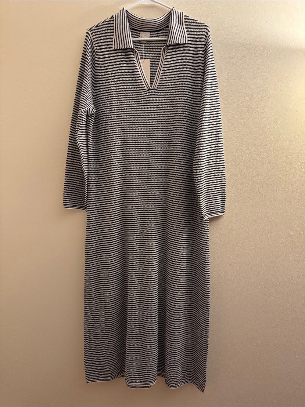 A.NEW.DAY L/S Striped Maxi Dress